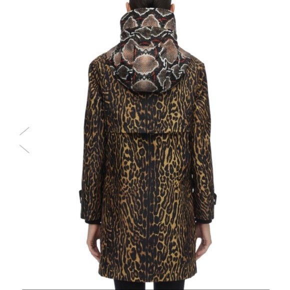 NWT ~ BURBERRY LEOPARD PRINT HOODED RAINCOAT sz 10 - Picture 4 of 15